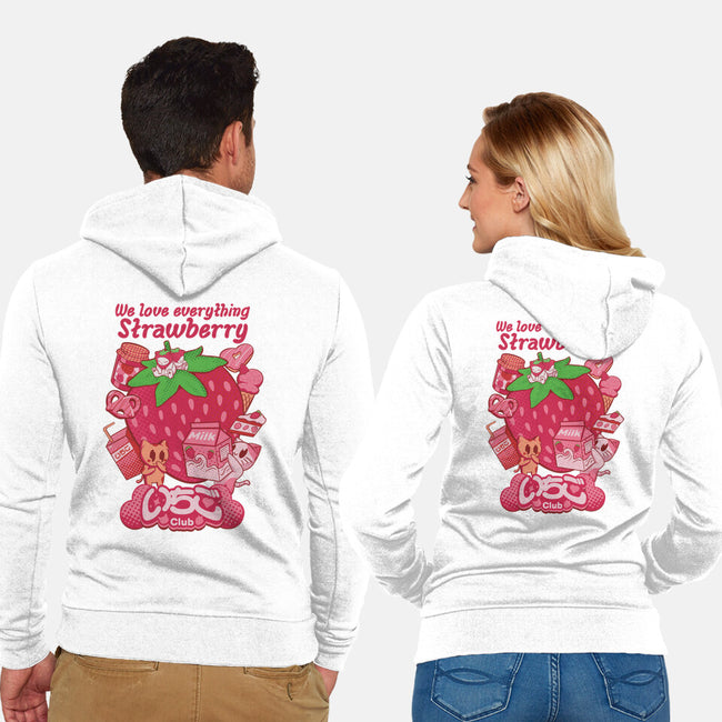 Ichigo Club-Unisex-Zip-Up-Sweatshirt-Supacat Studio