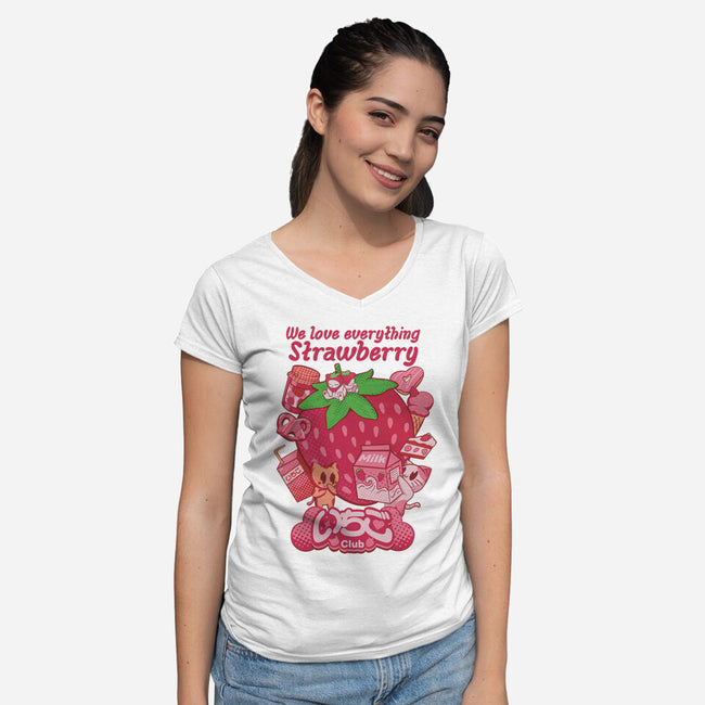 Ichigo Club-Womens-V-Neck-Tee-Supacat Studio