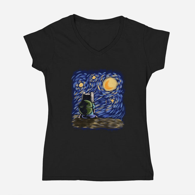 Rest Time-Womens-V-Neck-Tee-nickzzarto