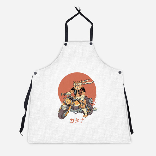 Biker Gang Catana Meowster-Unisex-Kitchen-Apron-vp021