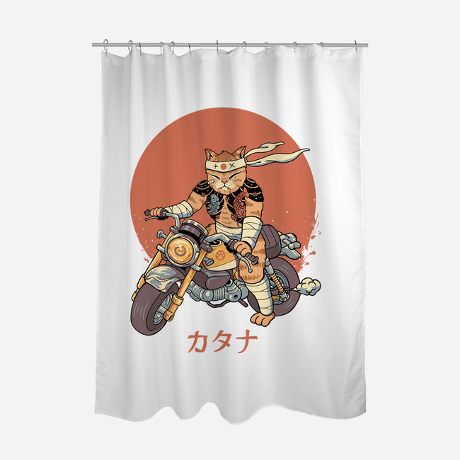 Biker Gang Catana Meowster-None-Polyester-Shower Curtain-vp021