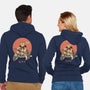 Biker Gang Catana Meowster-Unisex-Zip-Up-Sweatshirt-vp021