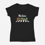 The Metroids-Womens-V-Neck-Tee-2DFeer