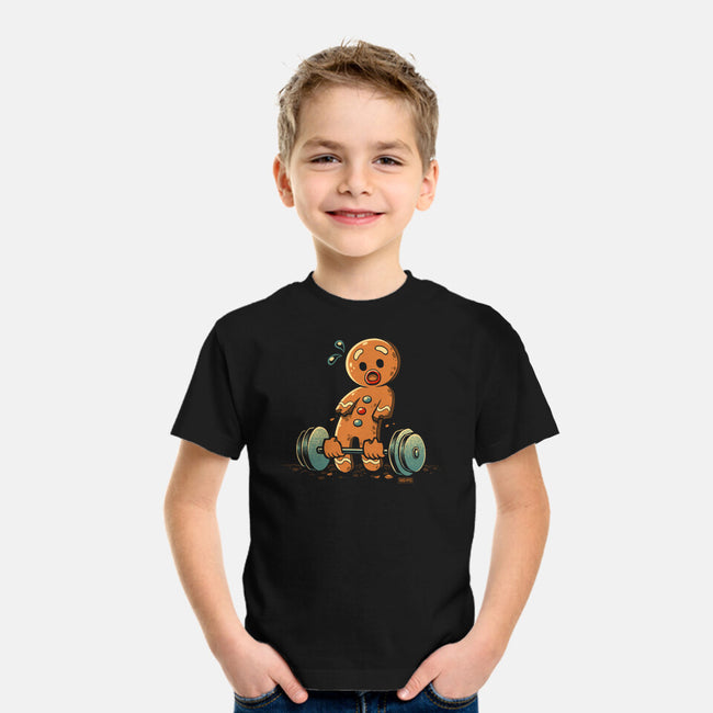 Gingerbread Workout-Youth-Basic-Tee-worlddominationforcats