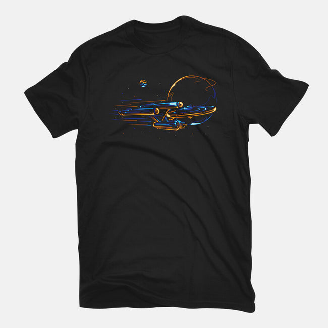 Trough The Universe-Womens-Fitted-Tee-sebasebi