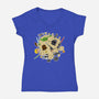 Star Fight-Womens-V-Neck-Tee-sebasebi