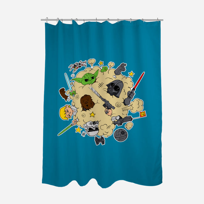 Star Fight-None-Polyester-Shower Curtain-sebasebi