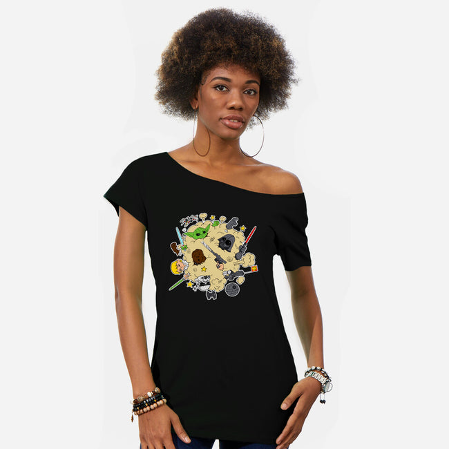 Star Fight-Womens-Off Shoulder-Tee-sebasebi