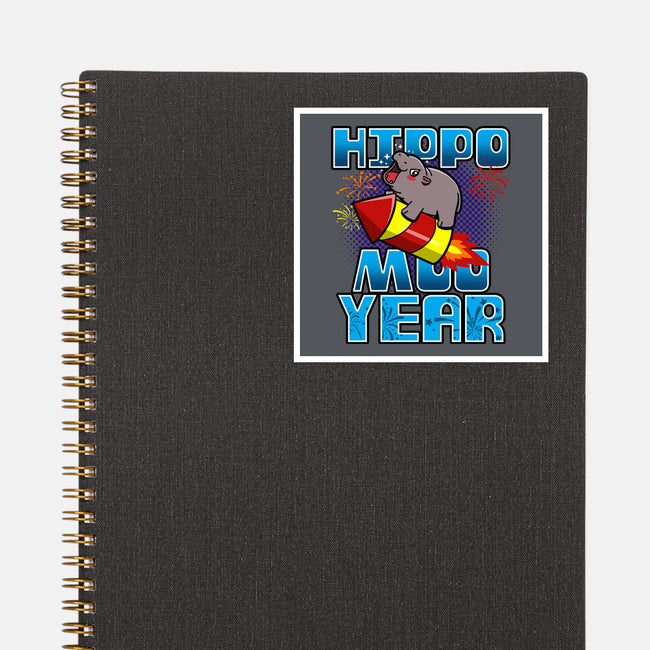 Hippo Moo Year-None-Glossy-Sticker-Boggs Nicolas