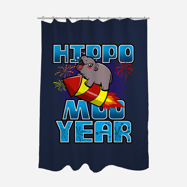 Hippo Moo Year-None-Polyester-Shower Curtain-Boggs Nicolas