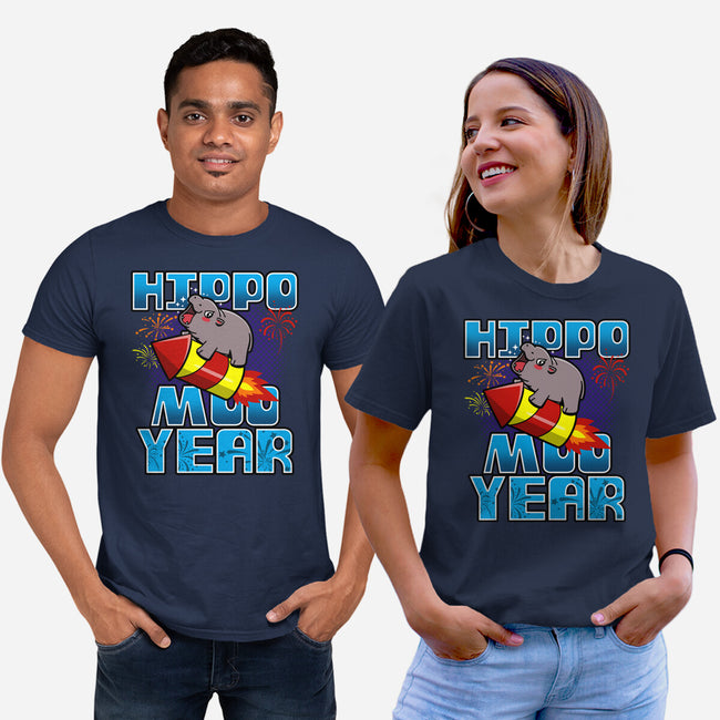 Hippo Moo Year-Unisex-Basic-Tee-Boggs Nicolas