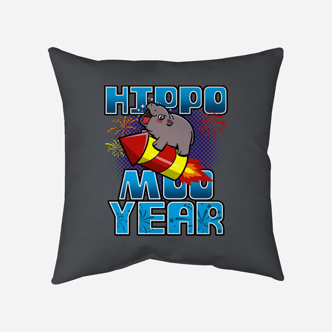 Hippo Moo Year-None-Removable Cover w Insert-Throw Pillow-Boggs Nicolas