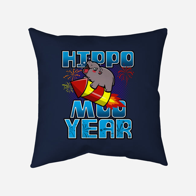 Hippo Moo Year-None-Removable Cover w Insert-Throw Pillow-Boggs Nicolas