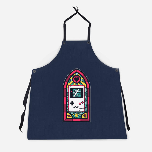 8Bits Stained Glass-Unisex-Kitchen-Apron-paulagarcia