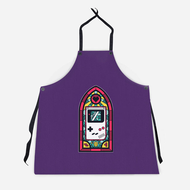 8Bits Stained Glass-Unisex-Kitchen-Apron-paulagarcia