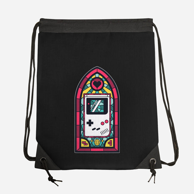 8Bits Stained Glass-None-Drawstring-Bag-paulagarcia