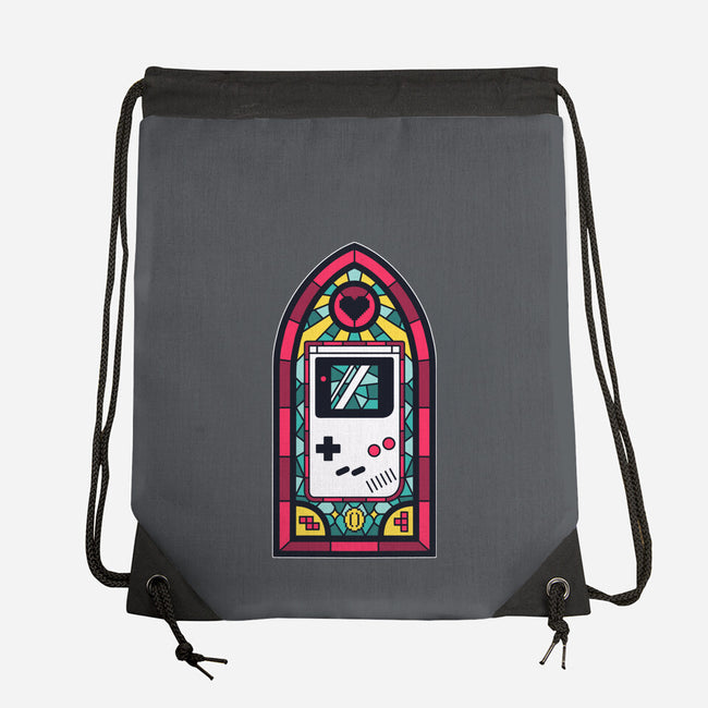 8Bits Stained Glass-None-Drawstring-Bag-paulagarcia