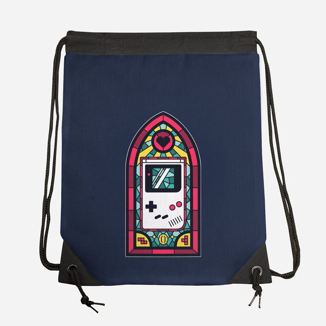 8Bits Stained Glass-None-Drawstring-Bag-paulagarcia