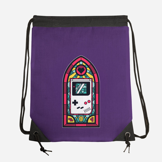 8Bits Stained Glass-None-Drawstring-Bag-paulagarcia