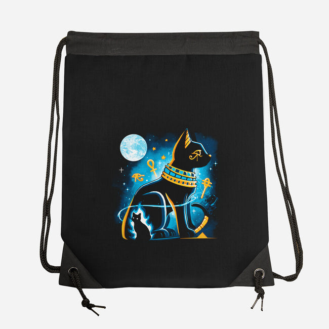 Bastet Goddess-None-Drawstring-Bag-Vallina84