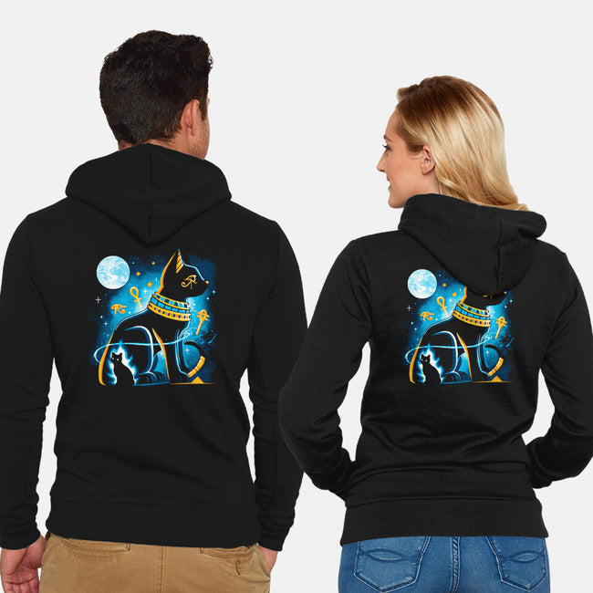 Bastet Goddess-Unisex-Zip-Up-Sweatshirt-Vallina84