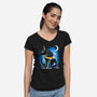 Anubis God-Womens-V-Neck-Tee-Vallina84