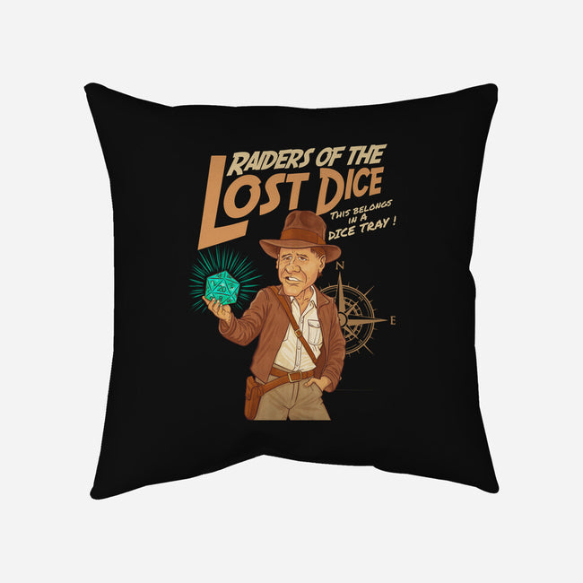 Raiders Of The Lost Dice-None-Removable Cover w Insert-Throw Pillow-P1yu5h