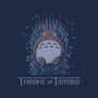 Totoro Throne-Womens-V-Neck-Tee-yumie