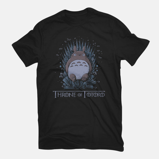 Totoro Throne-Womens-Fitted-Tee-yumie