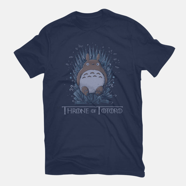 Totoro Throne-Womens-Fitted-Tee-yumie