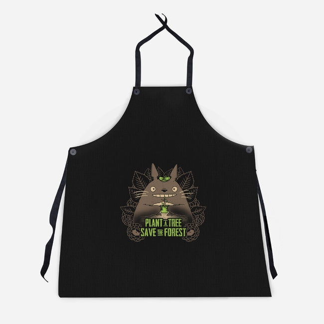 Totoro Plant-Unisex-Kitchen-Apron-yumie