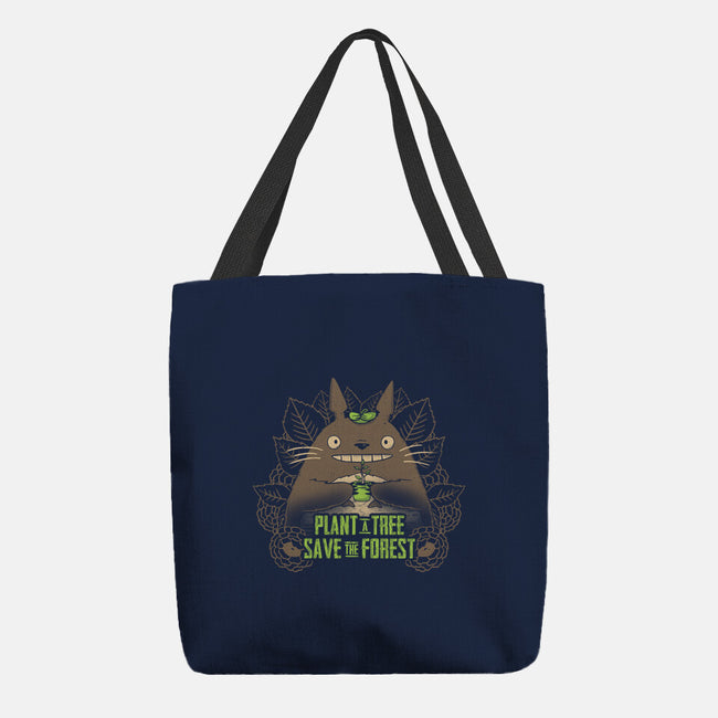 Totoro Plant-None-Basic Tote-Bag-yumie