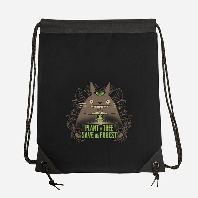 Totoro Plant-None-Drawstring-Bag-yumie
