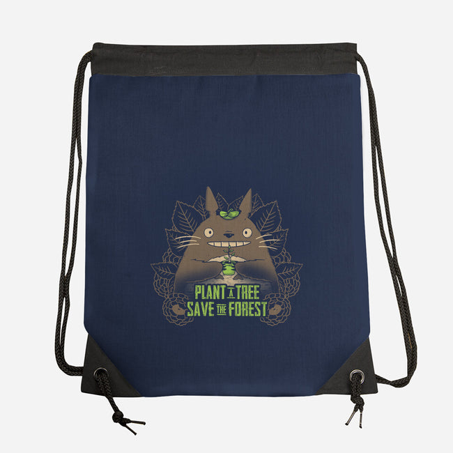 Totoro Plant-None-Drawstring-Bag-yumie