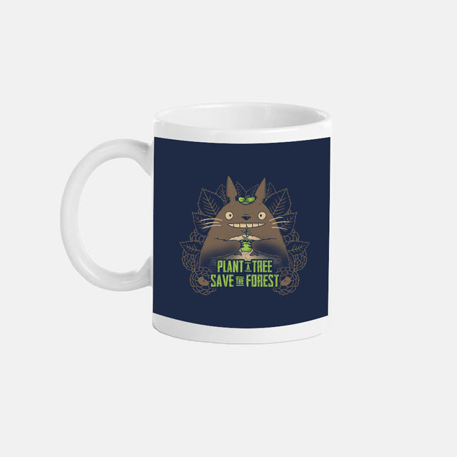 Totoro Plant-None-Mug-Drinkware-yumie