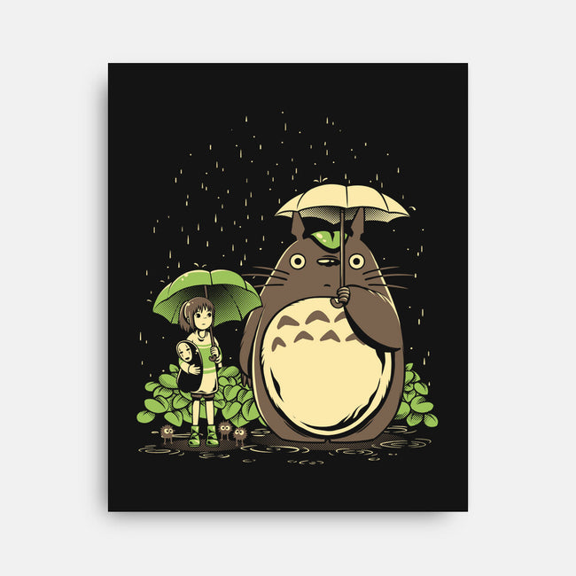 Chihiro And Totoro-None-Stretched-Canvas-yumie