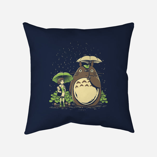 Chihiro And Totoro-None-Removable Cover w Insert-Throw Pillow-yumie