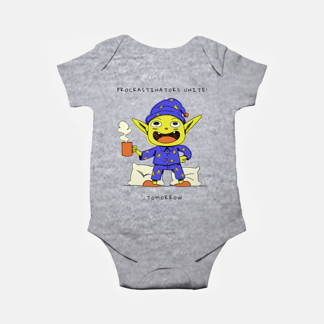 Procrastinators Unite-Baby-Basic-Onesie-FunkVampire