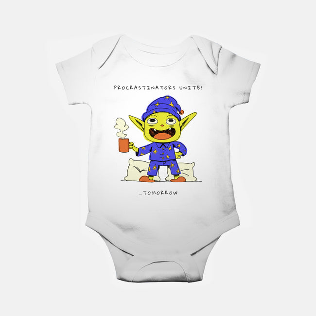 Procrastinators Unite-Baby-Basic-Onesie-FunkVampire