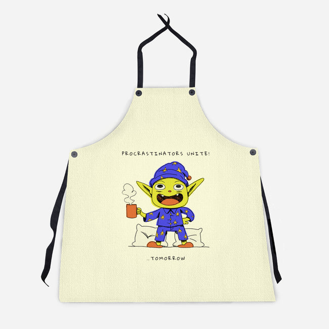 Procrastinators Unite-Unisex-Kitchen-Apron-FunkVampire