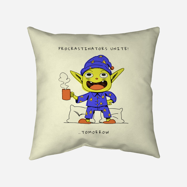 Procrastinators Unite-None-Removable Cover w Insert-Throw Pillow-FunkVampire