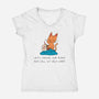 Let's Cancel Our Plans-Womens-V-Neck-Tee-FunkVampire