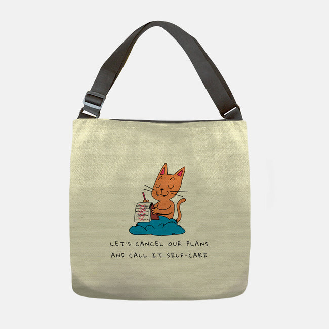 Let's Cancel Our Plans-None-Adjustable Tote-Bag-FunkVampire