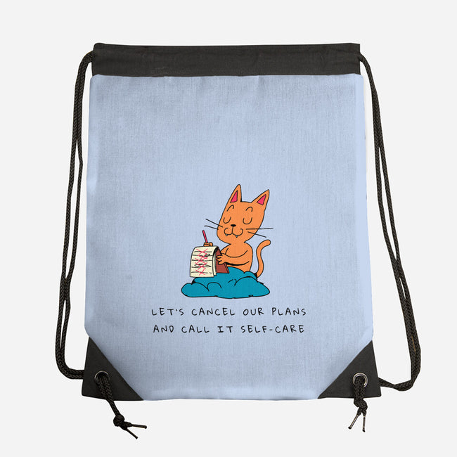 Let's Cancel Our Plans-None-Drawstring-Bag-FunkVampire