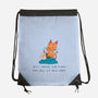 Let's Cancel Our Plans-None-Drawstring-Bag-FunkVampire