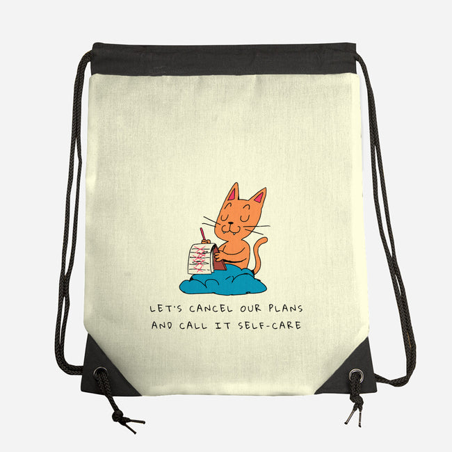 Let's Cancel Our Plans-None-Drawstring-Bag-FunkVampire