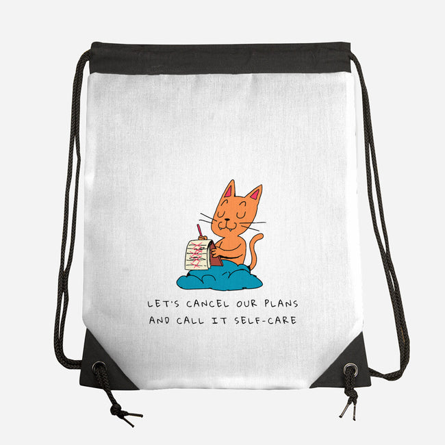 Let's Cancel Our Plans-None-Drawstring-Bag-FunkVampire