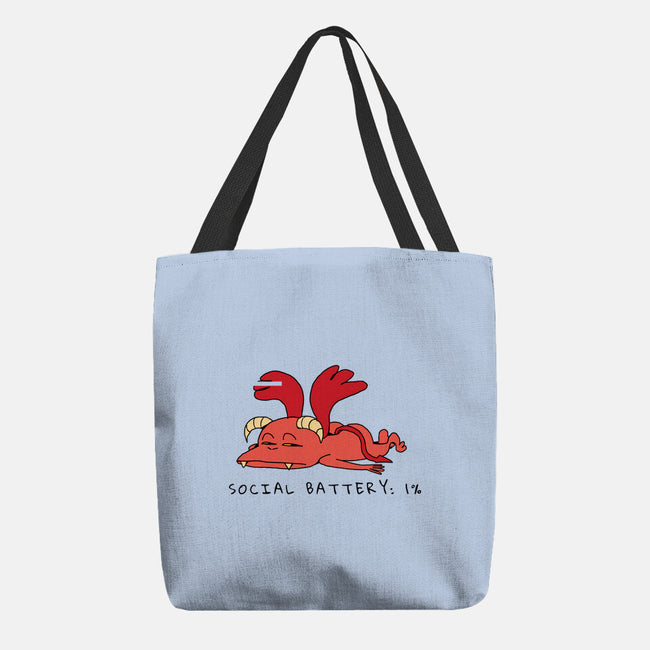 Social Battery Running Low-None-Basic Tote-Bag-FunkVampire