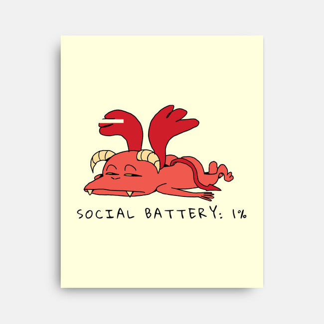 Social Battery Running Low-None-Stretched-Canvas-FunkVampire