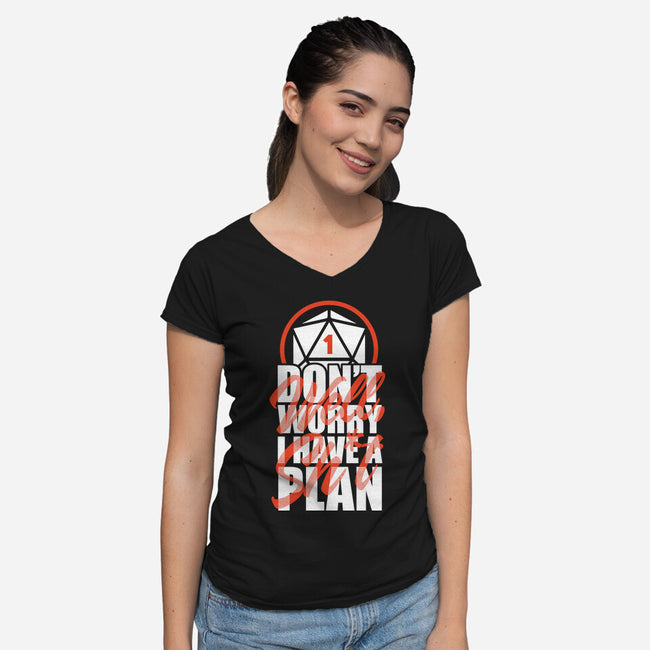 RPG Bad Luck Plan-Womens-V-Neck-Tee-Studio Mootant